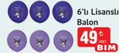 6'LI LİSANSLI BALON fiyat ve kampanya bilgisi